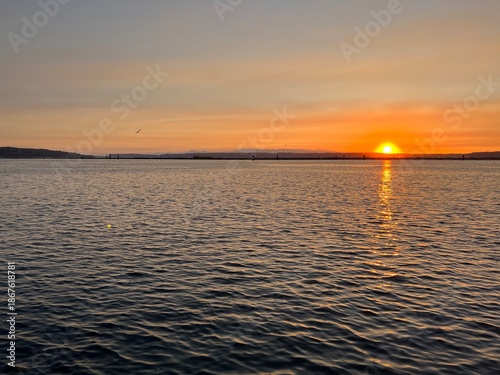 Quadro su tela sunset over the sea