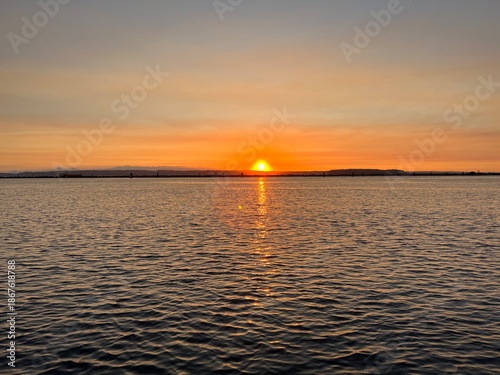 Quadro su tela sunset over the sea