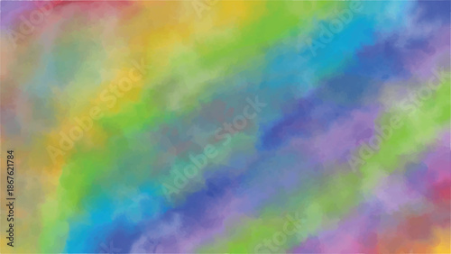 Vibrant Rainbow Watercolor Abstract Background Texture