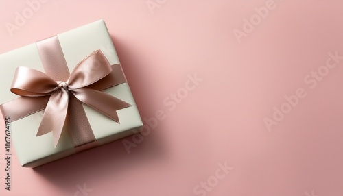 Minimal Flat Lay Gift With Large Clean Copy Space