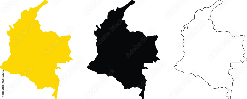 Obraz premium Colombia Map Icon Vector Illustration