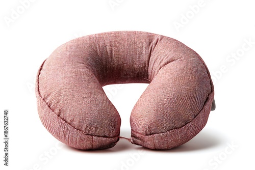 Comforting pink travel neck pillow for relaxation and sleep