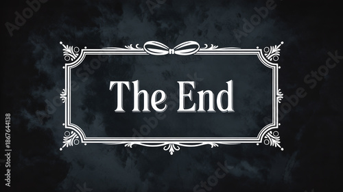 A vintage 'the end' title card from an old movie or silent film