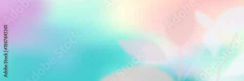 Abstract blurred leaf inspired backdrop with a gentle gradient mesh illustration.