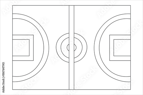 Basketball Court Diagram For Coaching And Layout