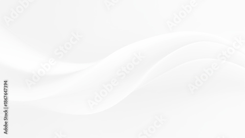 White wavy abstract background with smooth curves and soft gradients  modern design element