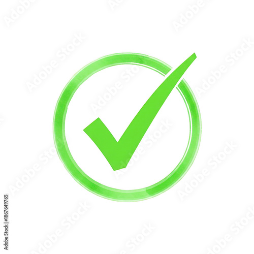 Free Download Green check mark icon success symbol for verification confirmation and acceptance sign isolated on transparent background - GFXLoad