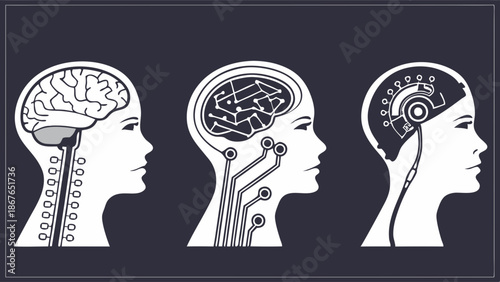 Human Evolution to Artificial Intelligence Cyborg Technology Progression for Tech Web Design and Future Science Reports