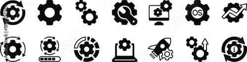 settings, cog wheel, reload, arrows, system, process, update, maintenance, configuration, upgrade, installation, rotation, gear, automation, mechanism, symbol, icon, vector, illustration, graphic, des