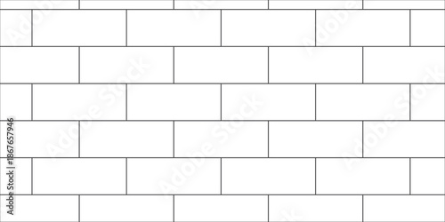 white brick wall texture and solid bricks seamless pattern background.