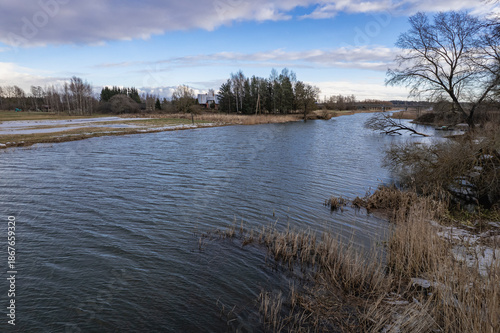 winter landscape with Vircava river, Latvia
