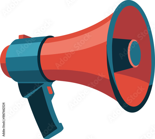 Megaphone. Loudspeaker, speaker, bullhorn alert. Vector illustration in flat style. Advertising and business promotion symbol Without Background.