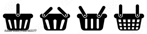 Shopping basket icons set