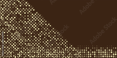 Abstract luxury banner with golden on black background Halftone effect glitter modern art nice simple