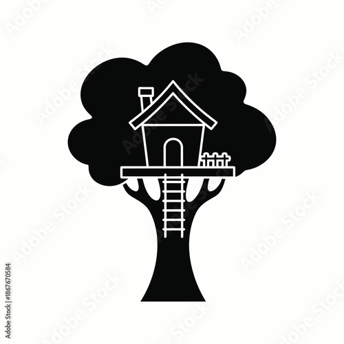 Treehouse in a large tree