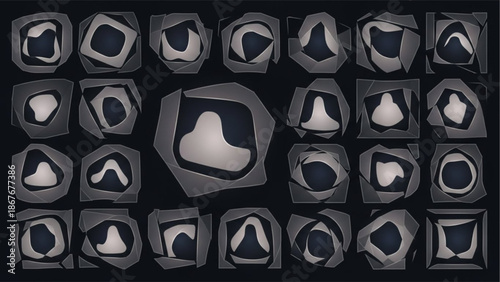 Abstract Icon System: Voids as Primary Structure, Non-Literal Geometry