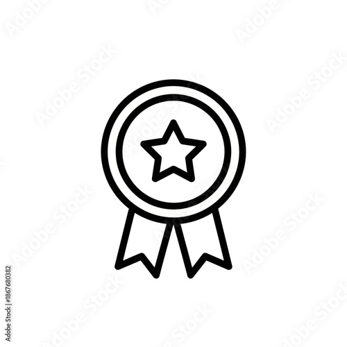 Award Ribbon Signet Illustration for Achievement Recognition and Excellence