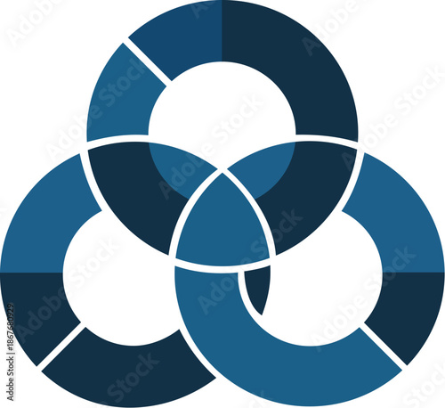 Abstract business trust logo symbol for consulting and corporate identity branding