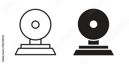 Webcam icons for web and mobile UI design. Glyph vector with editable stroke