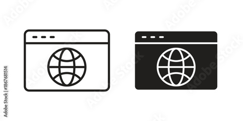 Website UI designs for web and mobile UI design. Glyph vector with editable stroke