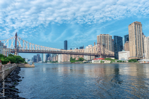 Photography Queensboro Bridge and Manhattan city, New York