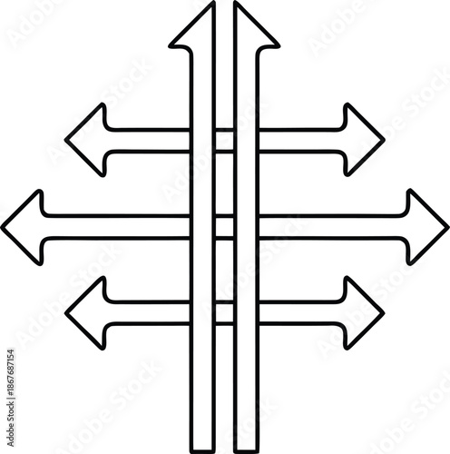 parallel timeline line artwork vector illustration on transparent background