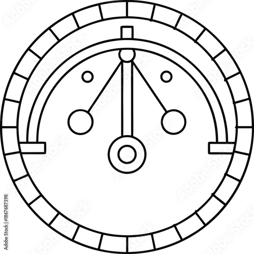 event horizon ring line art vector illustration on transparent background