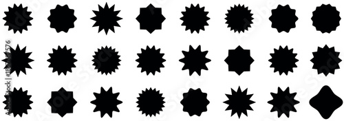 NEW Sticker Set Zigzag Discount Price Drop Special Price Campaign Fair Decoration Adornment Seal Stamp. Set of new arrival shop product tag icon. New labels or sale badges and banners vector sticker