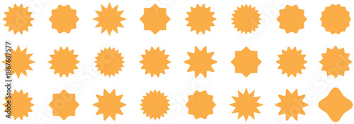 NEW Sticker Set Zigzag Discount Price Drop Special Price Campaign Fair Decoration Adornment Seal Stamp. Set of new arrival shop product tag icon. New labels or sale badges and banners vector sticker