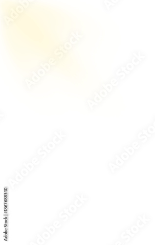 Soft Yellow Light Glow Isolated on Transparent Background PNG