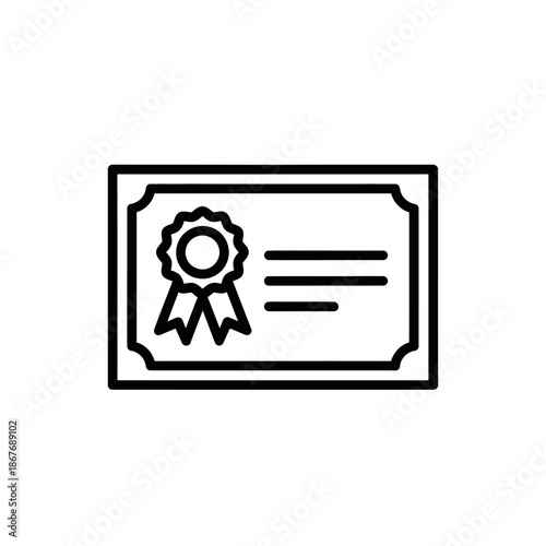Certificate of Achievement with Award Ribbon and Elegant Design