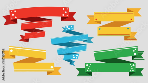 Colorful Banners and Ribbons Collection.