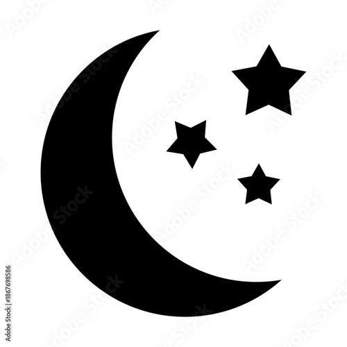 Moon and stars sign