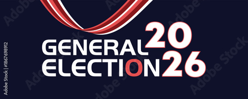 General Election 2026 Clean Informational Banner for Media Graphics