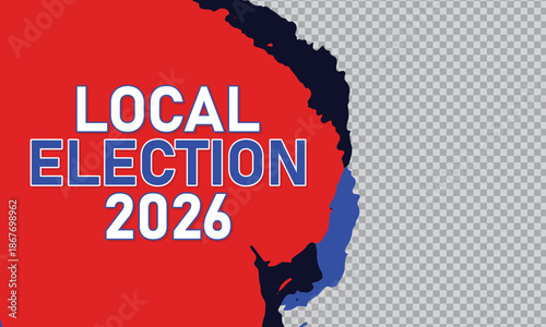 Local Election 2026 Contemporary Banner with Geometric Shapes