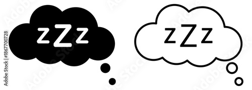 Set of sleep rest icon