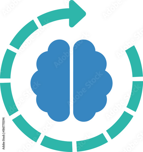 Digital Brain Concept, Artificial Intelligence, Technology Visualization, Futuristic Science, Data Processing Environment, Top View, Innovation and Connectivity
