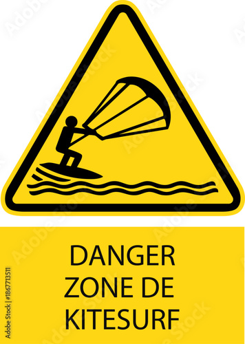 DANGER zone de kitesurf
