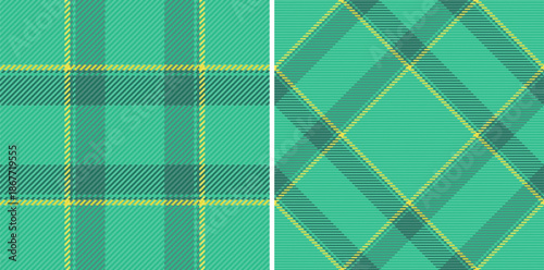 Pattern tartan plaid of textile check fabric with a background texture seamless vector. Set in nature colors. Symmetry tissue designs in fashion.