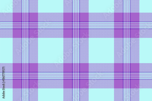 Scarf plaid check tartan, nostalgic vector texture seamless. Sale textile pattern background fabric in light and violet colors.