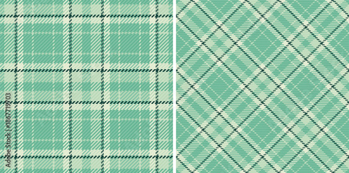 Texture vector seamless of textile check plaid with a pattern background fabric tartan. Set in nature colors for apartment decor ideas.