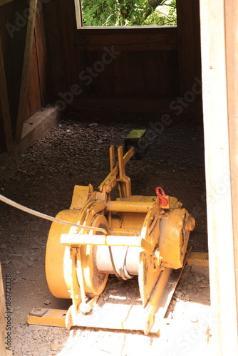 Seilwinde im ehemaligen Schacht Margarethe im Muttental in Witten