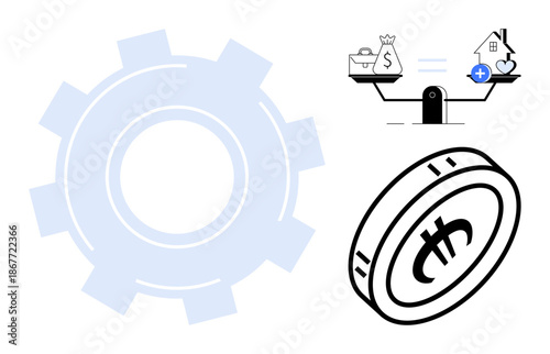 Financial decision-making. Balancing priorities thumbs up savings, investments, and resources for effective money management. Financial tools improve decision efficiency. For business, finance apps