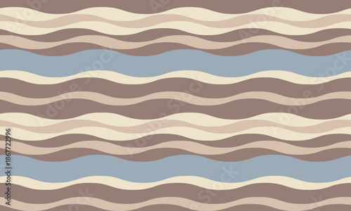 Serene wavy stripes in muted earth tones create a calming, minimalist pattern ideal for textile design, website backgrounds, or social media graphics.