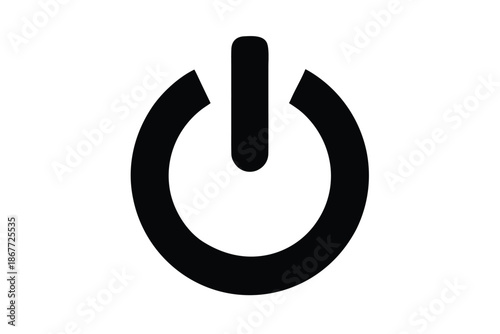 power on vector icon silhouette