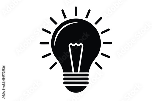 light bulb vector icon silhouette