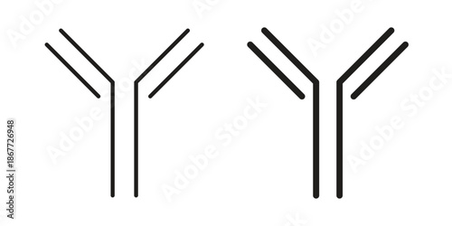 Antibody icons on white background. EPS 10. Editable linear style stroke. Vector icon