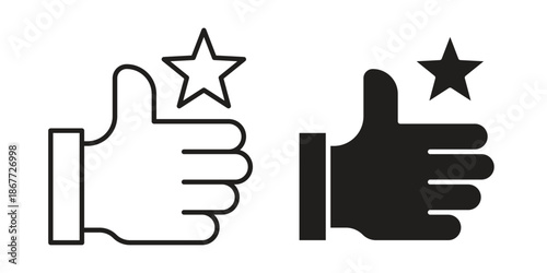 Appreciation icons on white background. EPS 10. Editable linear style stroke. Vector icon