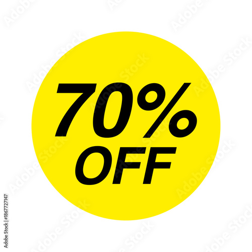 Yellow 70% off discount
