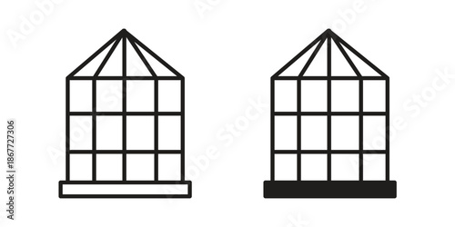 Bird cage icons on white background. EPS 10. Editable linear style stroke. Vector icon